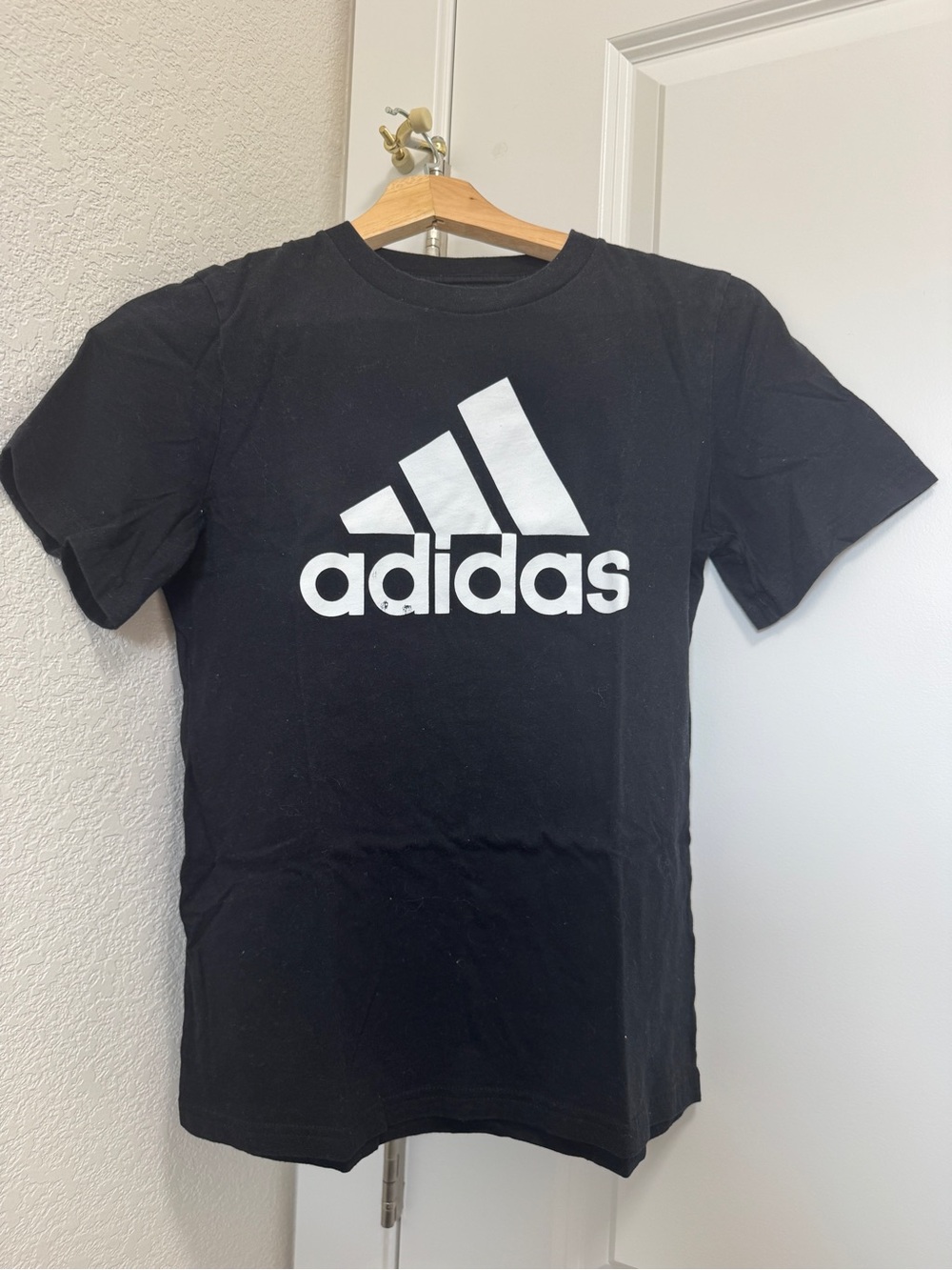 adidas Black T-Shirt with White Logo